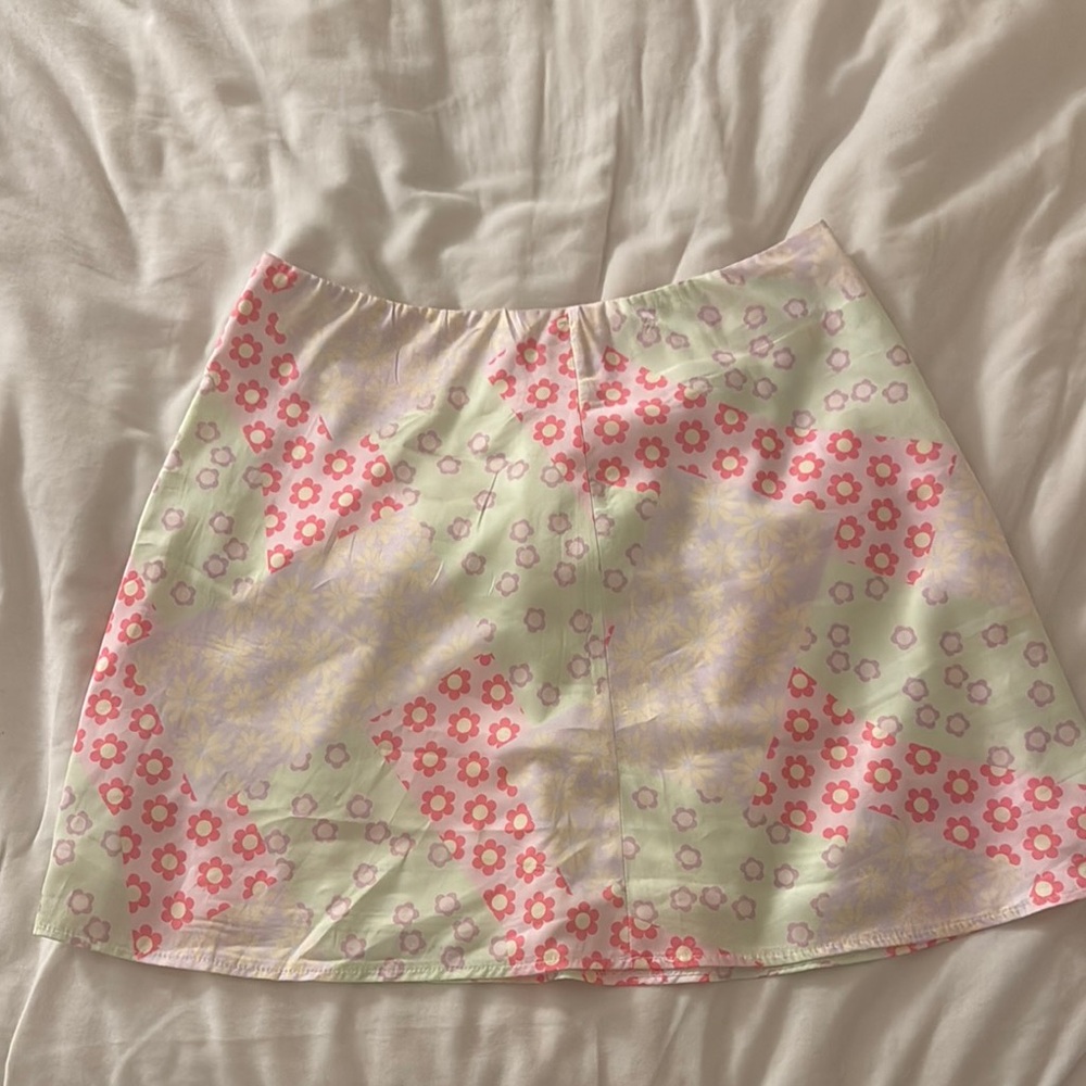Princess Polly Cream A-Line Mini Skirt